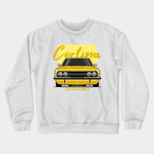 Front Yellow Cortina MK3 Classic Crewneck Sweatshirt